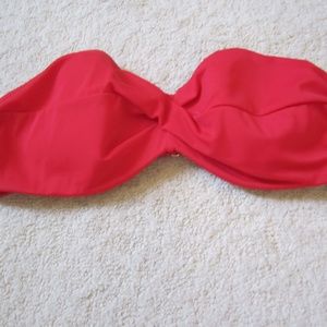 Victoria's Secret Red Strapless Bikini Top~Size 36C